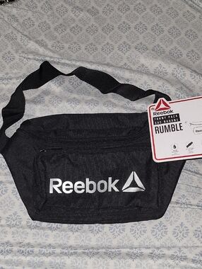 Reebok Black Rumble Waist Pack with White Logo